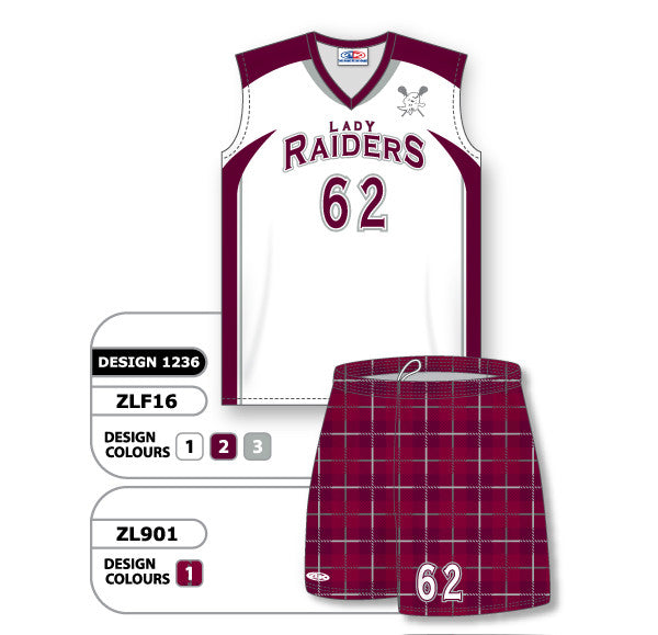 Athletic Knit Custom Sublimated Girls Sleeveless Lacrosse Uniform Set Design 1236 (ZLFS16-1236)